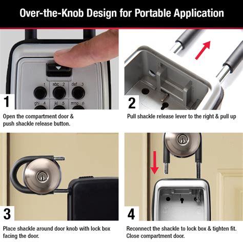Set Your Own Combination Push Button Portable Lock Box 5422D.